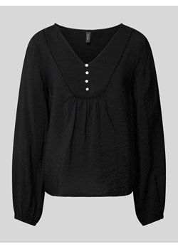Bluzka z krótką listwą guzikową model ‘MIRA’ ze sklepu Peek&Cloppenburg  w kategorii Bluzki damskie - zdjęcie 172425720
