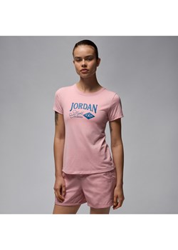 T-shirt damski o dopasowanym kroju z nadrukiem Jordan - Różowy ze sklepu Nike poland w kategorii Bluzki damskie - zdjęcie 172425733