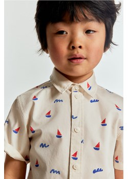 H & M - Bawełniana koszula z krótkim rękawem - Biały ze sklepu H&M w kategorii Koszule chłopięce - zdjęcie 172425780