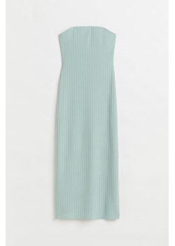 H & M - Sukienka bandeau z dżerseju w prążki - Zielony ze sklepu H&M w kategorii Sukienki - zdjęcie 172425810