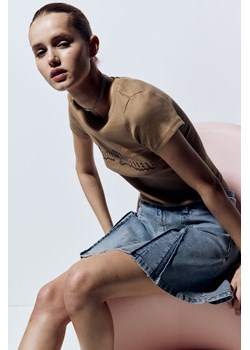 H & M - Dżinsowa spódnica mini z plisami - Niebieski ze sklepu H&M w kategorii Spódnice - zdjęcie 172425813