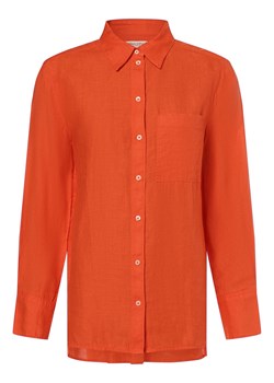 Marc O'Polo Lniana bluzka damska Kobiety len pomarańczowy jednolity ze sklepu vangraaf w kategorii Koszule damskie - zdjęcie 172426344