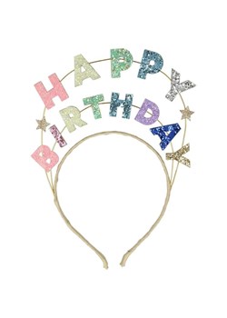 Opaska do włosów Happy Birthday brokatowa ze sklepu 5.10.15 w kategorii Opaski dziecięce - zdjęcie 172426520
