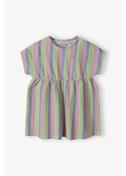 Sukienka dla niemowlaka - dzianinowa w kolorowe paski - 5.10.15. ze sklepu 5.10.15 w kategorii Sukienki niemowlęce - zdjęcie 172426532