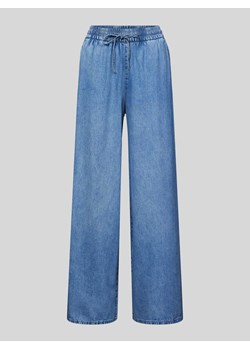 Jeansy z szeroką nogawką i elastycznym pasem ze sklepu Peek&Cloppenburg  w kategorii Jeansy damskie - zdjęcie 172426760