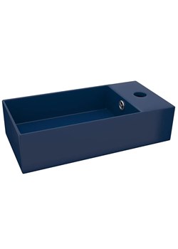 Ciemnoniebieska ceramiczna umywalka E6-T26 ze sklepu Edinos.pl w kategorii Łazienka - zdjęcie 172427824
