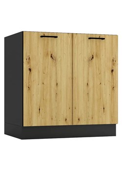 Szafka pod zlewozmywak 80 cm grafit + dąb artisan C3-L62 ze sklepu Edinos.pl w kategorii Zestawy mebli kuchennych - zdjęcie 172428223