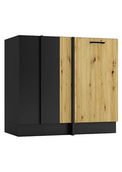 Szafka narożna stojąca grafit + dąb artisan F3-P26 ze sklepu Edinos.pl w kategorii Meble kuchenne - zdjęcie 172428241