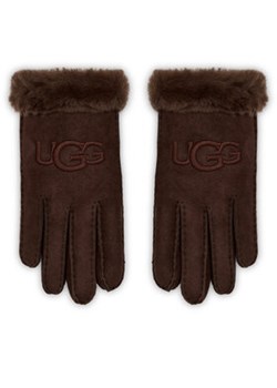Ugg Rękawiczki Damskie W Sheepskin Embroider Glove 20931 Bordowy ze sklepu MODIVO w kategorii Rękawiczki damskie - zdjęcie 172428472