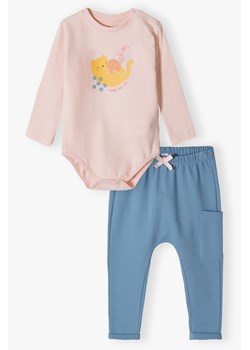 Komplet niemowlęcy body z nadrukiem i spodnie ze sklepu 5.10.15 w kategorii Odzież dla niemowląt - zdjęcie 172428862
