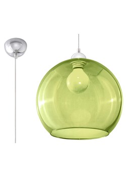 Okrągła szklana lampa wisząca E830-Bals - zielony ze sklepu Edinos.pl w kategorii Lampy wiszące - zdjęcie 172430253