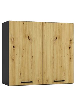 Szafka kuchenna wisząca 80 cm grafit + dąb artisan F8-S47 ze sklepu Edinos.pl w kategorii Meble kuchenne - zdjęcie 172430373
