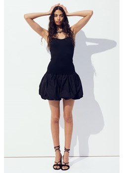 H & M - Sukienka bandeau z bombkowym dołem - Czarny ze sklepu H&M w kategorii Sukienki - zdjęcie 172430502