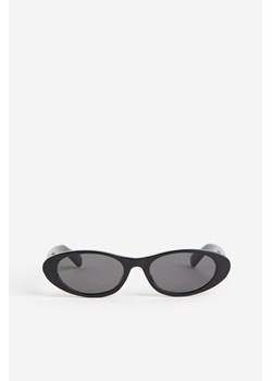 H & M - Owalne okulary przeciwsłoneczne - Czarny ze sklepu H&M w kategorii Okulary przeciwsłoneczne damskie - zdjęcie 172430543