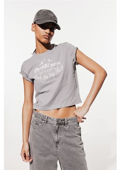 H & M - T-shirt z nadrukiem - Szary ze sklepu H&M w kategorii Bluzki damskie - zdjęcie 172430561
