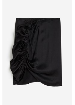 H & M - Drapowana spódnica z falbaną - Czarny ze sklepu H&M w kategorii Spódnice - zdjęcie 172430564