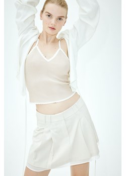 H & M - Dzianinowy top na ramiączkach - Beżowy ze sklepu H&M w kategorii Bluzki damskie - zdjęcie 172430613