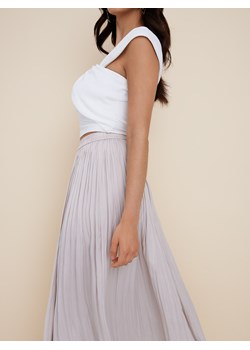Mohito - Satynowa beżowa spódnica midi - beżowy ze sklepu Mohito w kategorii Spódnice - zdjęcie 172431054