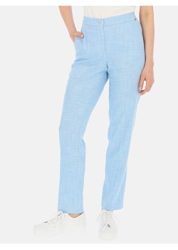 Błękitne spodnie damskie w kant Potis & Verso Dorian ze sklepu Eye For Fashion w kategorii Spodnie damskie - zdjęcie 172431283
