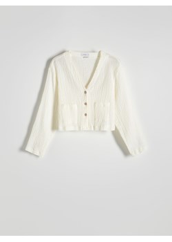 Reserved - Muślinowa koszula - biały ze sklepu Reserved w kategorii Koszule damskie - zdjęcie 172431914