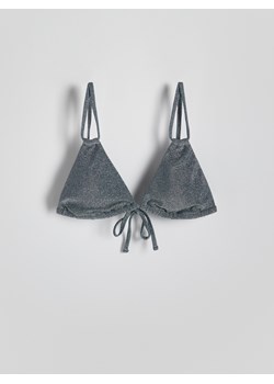 Reserved - Góra od bikini z metalicznym efektem - granatowy ze sklepu Reserved w kategorii Stroje kąpielowe - zdjęcie 172431984