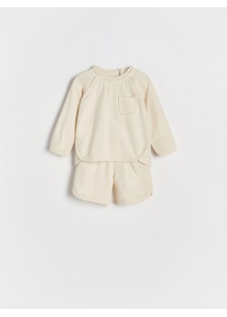 Reserved - Bawełniany komplet - złamana biel ze sklepu Reserved w kategorii Odzież dla niemowląt - zdjęcie 172432362
