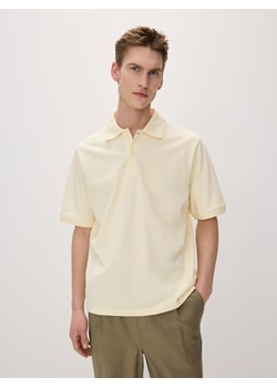 Reserved - Koszulka polo oversize - jasnożółty ze sklepu Reserved w kategorii T-shirty męskie - zdjęcie 172432371