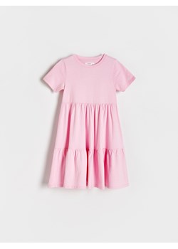 Reserved - Sukienka z bawełny - różowy ze sklepu Reserved w kategorii Sukienki dziewczęce - zdjęcie 172432551