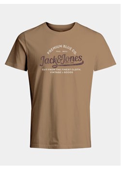 Jack&Jones T-Shirt Jprblulouie 12259674 Brązowy Regular Fit ze sklepu MODIVO w kategorii T-shirty męskie - zdjęcie 172434023
