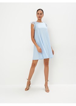 Mohito - Trapezowa błękitna sukienka mini - błękitny ze sklepu Mohito w kategorii Sukienki - zdjęcie 172437570