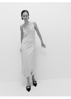 Reserved - Sukienka maxi z wiskozy - jasnoszary ze sklepu Reserved w kategorii Sukienki - zdjęcie 172438303