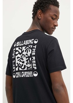 Billabong t-shirt bawełniany x Coral Gardeners męski kolor czarny z nadrukiem ABYZT02341 ze sklepu ANSWEAR.com w kategorii T-shirty męskie - zdjęcie 172439023