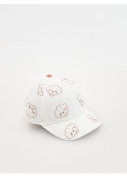 Reserved - Czapka z daszkiem z haftem - złamana biel ze sklepu Reserved w kategorii Czapki dziecięce - zdjęcie 172440310