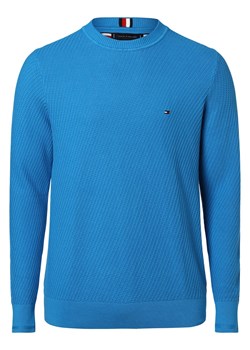 Tommy Hilfiger Sweter męski Mężczyźni Bawełna niebieski jednolity ze sklepu vangraaf w kategorii Swetry męskie - zdjęcie 172440571