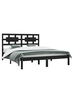 Czarne łóżko z drewna sosny 120x200 - Satori 4X ze sklepu Edinos.pl w kategorii Łóżka i materace - zdjęcie 172441291