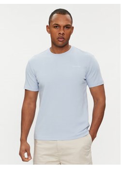 Calvin Klein T-Shirt Micro Logo Interlock K10K109894 Błękitny Regular Fit ze sklepu MODIVO w kategorii T-shirty męskie - zdjęcie 172442573