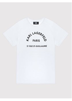 KARL LAGERFELD T-Shirt Z25331 S Biały Regular Fit ze sklepu MODIVO w kategorii T-shirty chłopięce - zdjęcie 172442614
