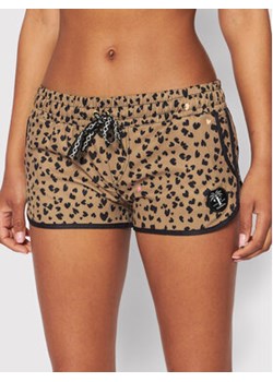 Femi Stories Szorty plażowe Lili Brown Leopard Brązowy Regular Fit ze sklepu MODIVO w kategorii Odzież plażowa - zdjęcie 172442801