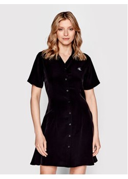 Calvin Klein Jeans Sukienka koszulowa J20J218342 Czarny Regular Fit ze sklepu MODIVO w kategorii Sukienki - zdjęcie 172442973
