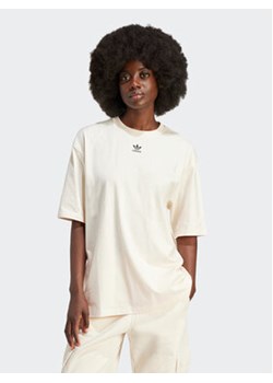 adidas T-Shirt adicolor Essentials IR5926 Écru Oversize ze sklepu MODIVO w kategorii Bluzki damskie - zdjęcie 172442983