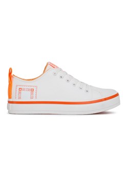 Tenisówki Big Star Shoes GG274084 White/Orange ze sklepu eobuwie.pl w kategorii Trampki damskie - zdjęcie 172443992