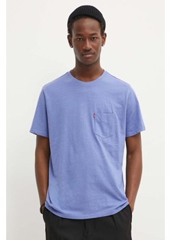 Levi&apos;s t-shirt bawełniany męski kolor fioletowy z nadrukiem ze sklepu ANSWEAR.com w kategorii T-shirty męskie - zdjęcie 172444740