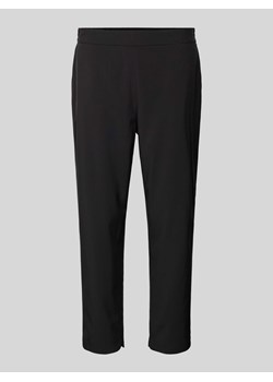 Spodnie w jednolitym kolorze z elastycznym pasem model ‘Charlie’ ze sklepu Peek&Cloppenburg  w kategorii Spodnie damskie - zdjęcie 172447130