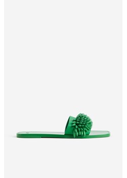 H & M - Klapki z koralikami - Zielony ze sklepu H&M w kategorii Klapki damskie - zdjęcie 172447252