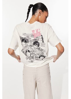 H & M - T-shirt oversize z nadrukiem - Biały ze sklepu H&M w kategorii Bluzki damskie - zdjęcie 172447281