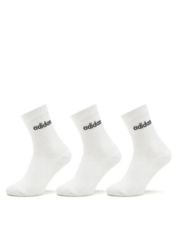 adidas Skarpety wysokie unisex Linear Crew Cushioned Socks 3 Pairs HT3455 Biały ze sklepu MODIVO w kategorii Skarpetki damskie - zdjęcie 172447604
