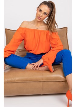 Pomarańczowa bluzka z odkrytymi ramionami DHJ-BZ-6816.57, Kolor pomarańczowy, Rozmiar uniwersalny, ITALY MODA ze sklepu Primodo w kategorii Bluzki damskie - zdjęcie 172447883
