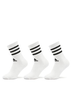 adidas Skarpety wysokie unisex 3-Stripes Cushioned Crew Socks 3 Pairs HT3458 Biały ze sklepu MODIVO w kategorii Skarpetki damskie - zdjęcie 172449511