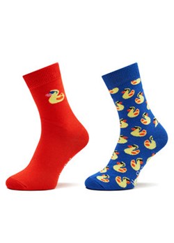 Happy Socks Zestaw 2 par wysokich skarpet dziecięcych KRDU02-0200 Kolorowy ze sklepu MODIVO w kategorii Skarpetki dziecięce - zdjęcie 172449570