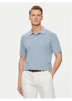 Gant Polo Shield 2210 Niebieski Regular Fit ze sklepu MODIVO w kategorii T-shirty męskie - zdjęcie 172449794